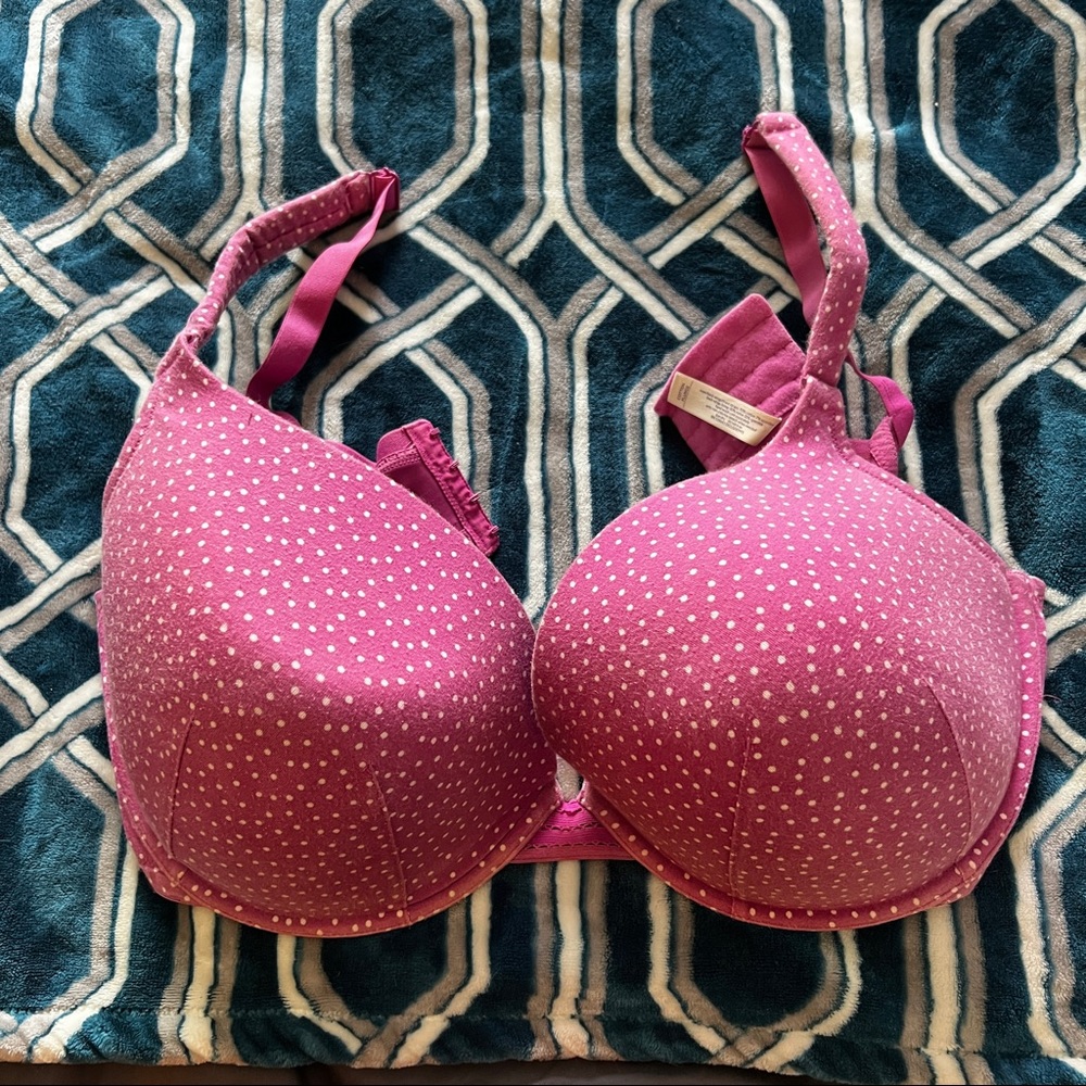 Pink push up bra